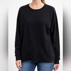Koral Black Crewneck Sweatshirt Size M Women’s Stretch Modal Cotton Pullover